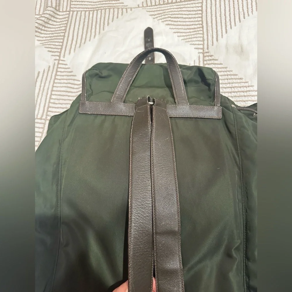 Prada Olive Green Men's Backpack